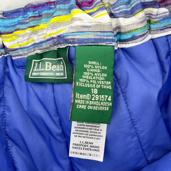 LL Bean Girls 18 / woman 6 Snow Pants Girls Glacier Summit Purple Multicolour - Picture 8 of 9